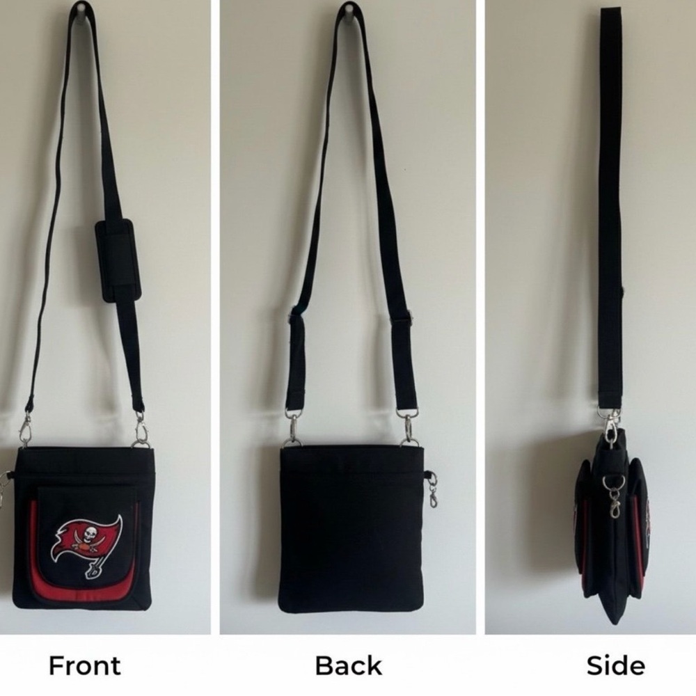 Black Crossbody Bag with Logo